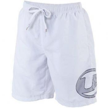 Ultrasport Aerial Pantalones Cortos de Microfibra, Hombre, Blanco, M