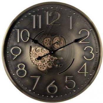 Reloj de Pared Dorado Hierro 60 x 8 x 60 cm