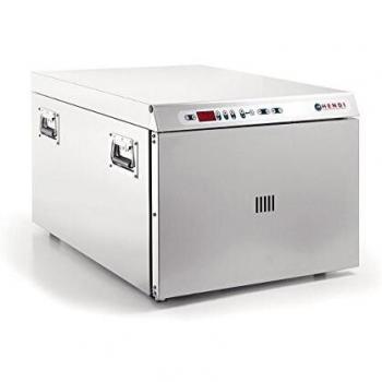 Horno de cocción a baja temperatura Hendi 1200W, 3 niveles (EN/GN), 1°C/120°C, dimensiones 495x690x415 mm