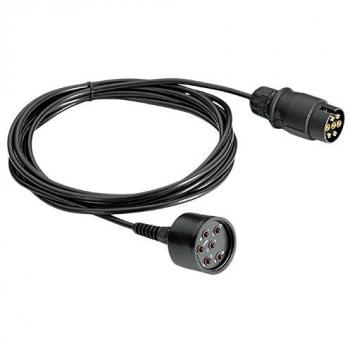 Tester de toma de remolque HELLA 8PD 004 509-001 - 12V - Conector de 7 pines - Longitud: 5m - DIN/ISO: 1724 - con pantalla LED
