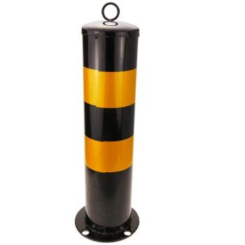 Cablematic - Pilona bolardo de acero con base clavada 114x500mm