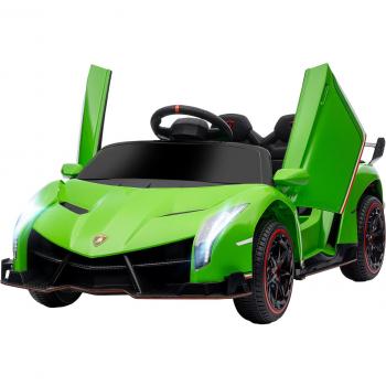 HOMCOM Coche Eléctrico Infantil Lamborghini con Licencia Oficial, para Niños de 3 a 6 Años, Batería 12V, Velocidad Máxima de 7 km/h,