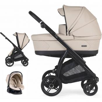 Trío Bébécar Flowy KP-422 Carro de Bebé Negro/Negro