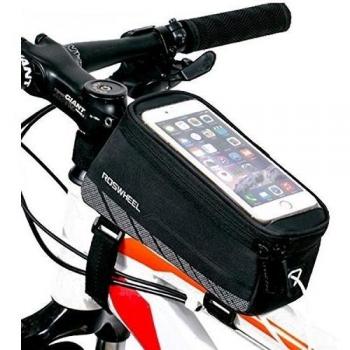topnaca® manillar de bicicleta tubo superior marco delantero de bicicleta bolsa Pack rack X Grande Impermeable para iPhone 6 6 Plus Samsung 4,8 de 5,5 pulgadas Funda para teléfono celular, color  - Black - Upgrade, tamaño For 4.8 Mobile Phone