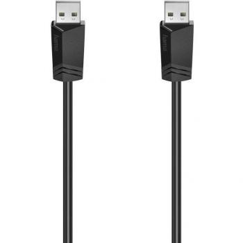 Cable USB Hama 00200601 de 1,5 metros con doble protección y velocidad de transferencia de 480 MBit/s en color negro