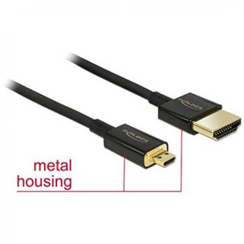 Cable HDMI de alta velocidad 0,25 m tipo A macho a mini C macho color negro