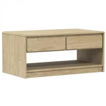 Mesa de centro SAUDA madera maciza de pino color roble 99x55x45 cm