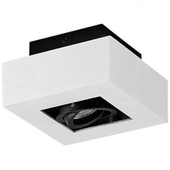 Lámpara de Techo Moderna 'Vince' 14 x 14 cm en Aluminio Blanco, Dimmable, GU10