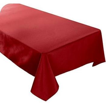Amazon Brand - Umi Mantel Impermeable Mesa Rectangular contra la Mancha 1 Pieza 140x300cm Rojo