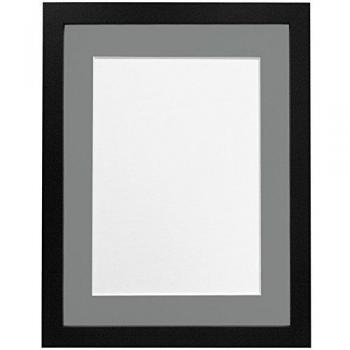 FRAMES BY POST Marco de Fotos, 25 mm de Grosor, H7, Color Blanco, Madera, Negro, 14 x 11 Inch Image Size A4