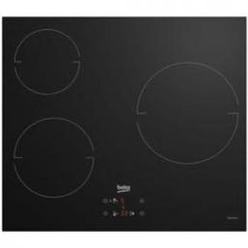 Placa Vitrocerámica BEKO HIC63400 - 3 Fuegos - 60 cm - Color Negro