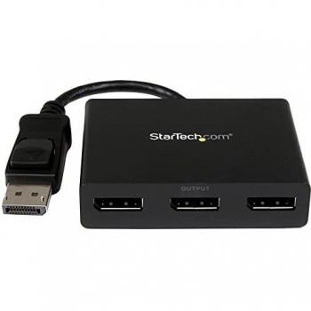 StarTech.com 3-Port Multi Monitor Adapter - DisplayPort 1.2 MST Hub - Dual 4K 30Hz & 1x 1080p - Video Splitter for Extended Desktop Mode on Windows PCs Only - DP to 3x DP Monitors