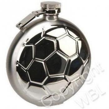 1 x Harvey Mankin 5.5oz Fútbol Petaca de acero inoxidable se envía en una caja de regalo