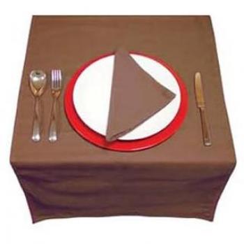 Camino de mesa chocolate con 2 servilletas a juego