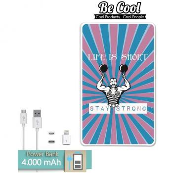 Becool® - Batería Externa Power Bank 4000 mah + Gratis 1 cable USB-MicroUsb