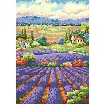 Gold Collection Fields Of Lavender Counted Cross Stitch Kit-16X12 14 Count