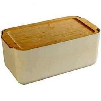 Caja de Almacenamiento para Pan Wenko Derry con Tapa de Bambú y Fibra Sostenible