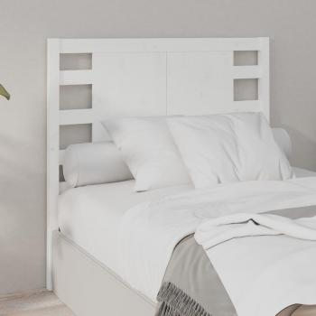 Cabecero para cama blanca 81x4x100 cm madera maciza de pino