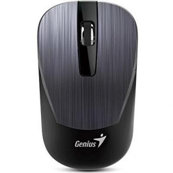 Ratón Inalámbrico Genius NX-7015, Ambidextro, USB, BlueEye, 1200 DPI, Color Gris Oscuro Metalizado