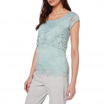 MAMALICIOUS Mlmivane June Cap Jersey Top Nf A, Camiseta de Tirantes premamá para Mujer, Azul Eggshell Blue, 40