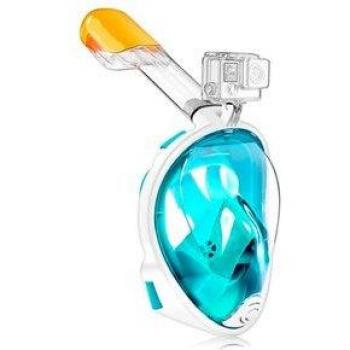Máscara de snorkel con tubo y soporte para cámara talla L/XL
