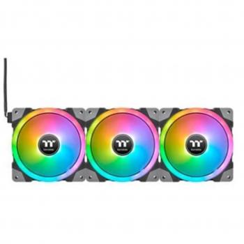 Thermaltake SWAFAN EX14 RGB TT Premium Edition 140mm PWM ARGB Pack de 3 Ventiladores para PC Carcasa Negro