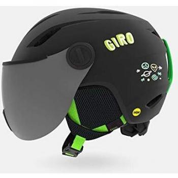 Giro Buzz Mips Casco de esquí/snow, Niños, Matte Black/Bright Green Alien, XS