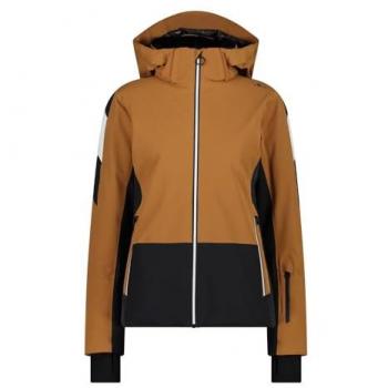 CMP Women's Brown 4-Way Stretch Ski Jacket with Weather Protection, Size 14