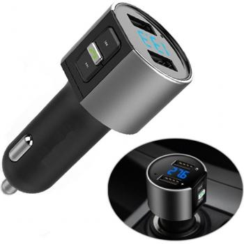 Altavoz Bluetooth para Coche C26S con Reproductor MP3 y Doble USB, Kit Manos Libres para Teléfonos Móviles