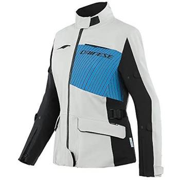 Dainese Tonale D-Dry XT Chaqueta textil de motocicleta para mujeres - Negro Gris Azul (42)
