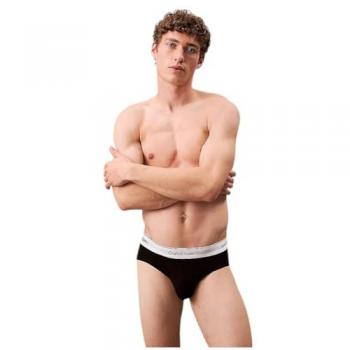 Calvin Klein Modern Cotton Stretch Hip Briefs 3-Pack - Black - Size S
