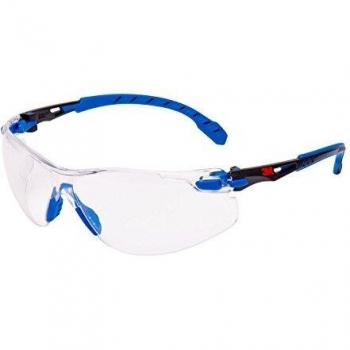 3M S1101SGA Gafas SOLUS 1101 montura negra/azul PC ocular incoloro recubrimiento SCOTCHGARD 1 gafa/bolsa 1 gafa/bolsa