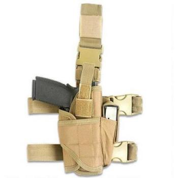 Funda de pistola para pierna ajustable y táctica de Htuk®., canela