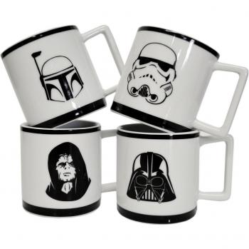 Bluw 13075 - Set de 4 mini tazas, diseño Star Wars
