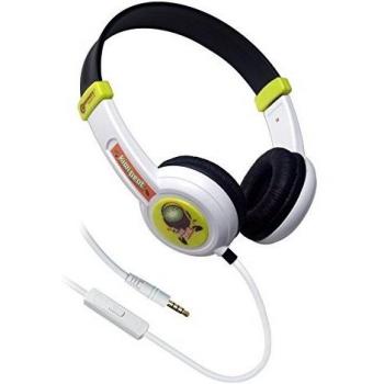 Auriculares para Niños Geemarc KIWIBEAT-MIC con Micrófono, Cableados, 5 Colores (Verde, Naranja, Negro, Blanco), Ligero y Control de Volumen