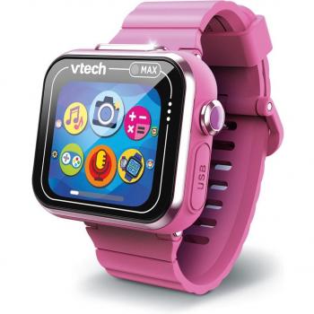 VTech Kidizoom Smartwatch Max rosa - Reloj inteligente para niños con doble cámara de fotos y vídeos, juegos y pantalla táctil horizontal
