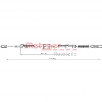 Cable de freno de mano METZGER 10.7814 para Porsche 911