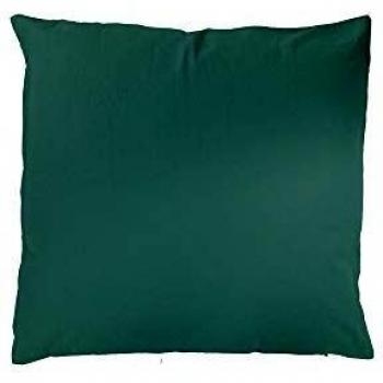 Cojín desenfundable 40x40 cm 100% algodón color verde oscuro