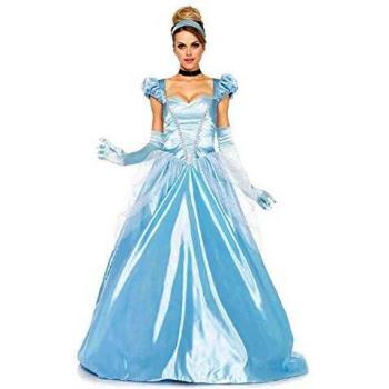 Disfraz de Princesa Cenicienta Clásica para Mujer - Vestido Azul de Alta Calidad
