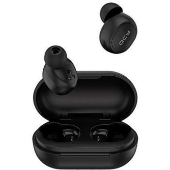 QCY M10 TWS Bluetooth 5.0 Auriculares estéreo Mini Auriculares Control táctil A Prueba de Sudor Deporte Auriculares con micrófono con cancelación de Ruido en la Oreja Negro