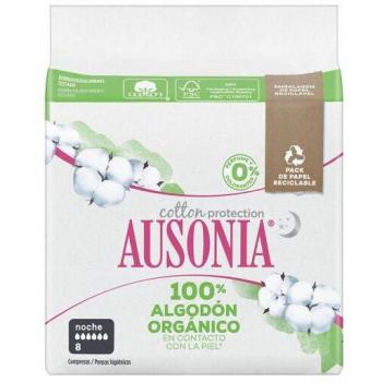 COMPRESA NOCTURNA CON ALAS AUSONIA 8 UNIDADES