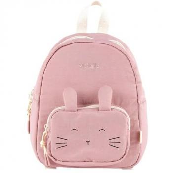 Mini mochila de nylon acolchado con tirantes ajustables y asa superior, color rosa, talla única, modelo 9123030