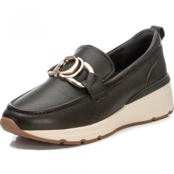 Mocasines de Piel para Mujer Carmela con Plataforma Verde Talla 36