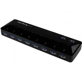 Concentrador USB 3.0 de 10 Puertos con Carga y Sincronización - 2 Puertos de 1,5A (ST103008U2C)
