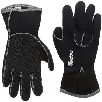 Santini 365 Guantes, Unisex, Negro, Large