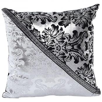 aaa226 negro y blanco diseño Vintage de flores funda de almohada cojín casa sofá decoración, Lino, #4, Medium