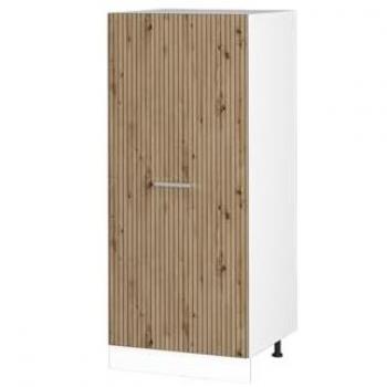 Armario alto R-Line, Roble artesanal y blanco, 60 cm