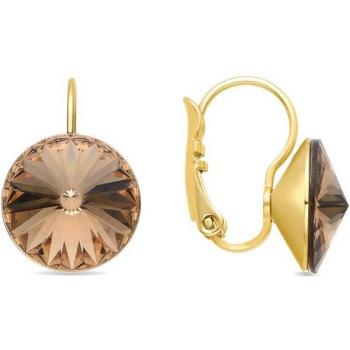 Pendientes de Cristal Amarillo acabados en oro amarillo de 18k - Kimji