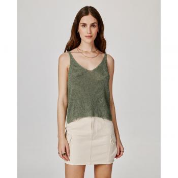 Jack & Jones - Top de tirantes punto fino de mujer, camiseta sin mangas Veda Jjxx