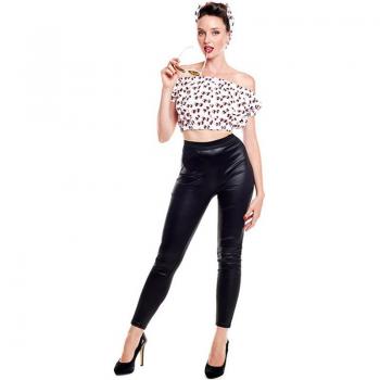 Disfraz de Rockabilly Top Años 50 para mujer